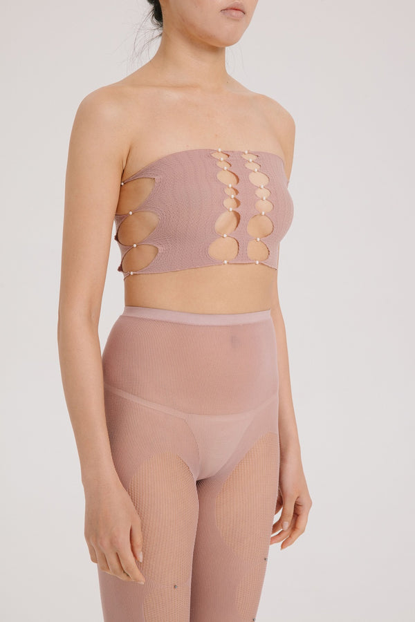 RUI five-piece tube top RUIFW21SF02 light pink Tea rose